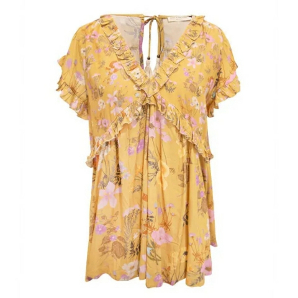 Wild Bloom Romper Play Suit Mustard Spell Designs XS saffron yellow - Picture 7 of 16